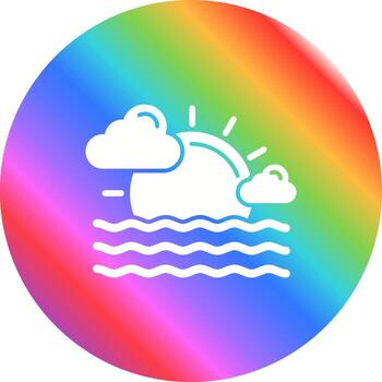 icono de vector de puesta de sol