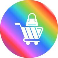 icono de vector de carrito de compras