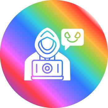 icono de vector de ataque cibernético