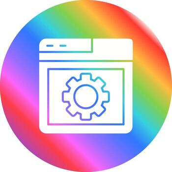 icono de vector de configuración del navegador