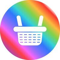 icono de vector de cesta de compras