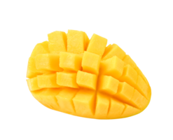 reif Mango und Scheibe auf transparent png. png