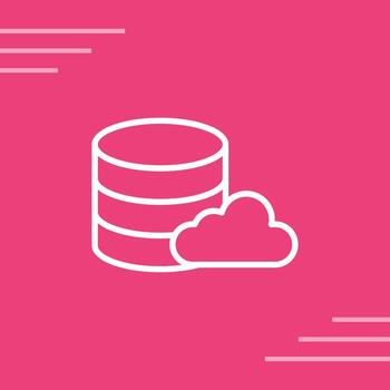 Cloud Database Vector Icon