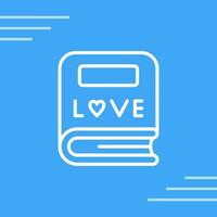 Love story book Vector Icon