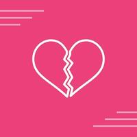 Broken Heart Vector Icon