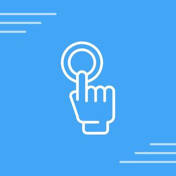 empujar botón vector icono