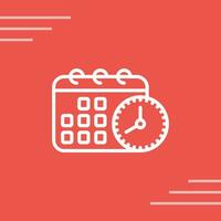 Calendar with clock Vector Icon