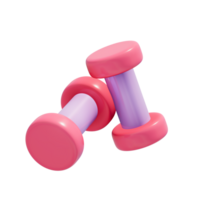 3d dumbbell realistic sports exercise on a transparent background png . pro