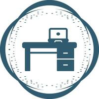 Office Desk Vector Icon