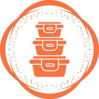 Plastic Food Container Vector Icon