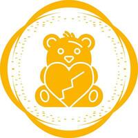 icono de vector de oso de peluche