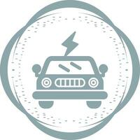 icono de vector de coche eléctrico