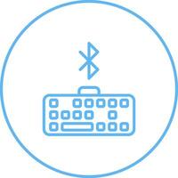 Bluetooth Keyboard Vector Icon