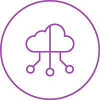 Hybrid Cloud Vector Icon