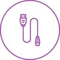 Printer Cable Vector Icon