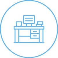 Office Desk Vector Icon