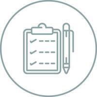 Notepad with pen Vector Icon