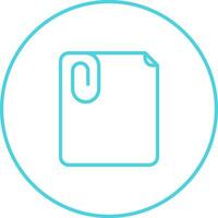 Paperclip with paper Vector Icon