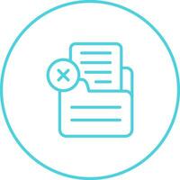 Document Rejected Vector Icon