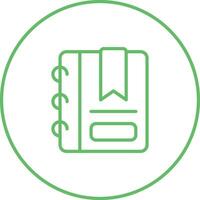 Writing pad with bookmark Vector Icon