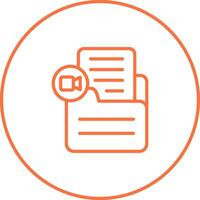 Document Insert Video Vector Icon