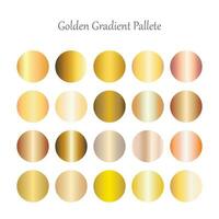 Golden color gradient palette vector