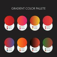 Colorful gradient palette with code vector