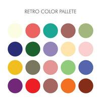 Set of retro color palette vector