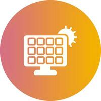 Solar panel charger Vector Icon