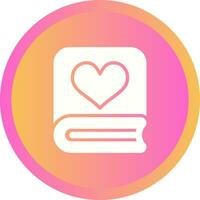 Romantic poetry book Vector Icon