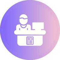 Library Reference Desk Vector Icon