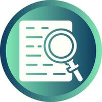 Document with magnifying glass Vector Icon