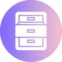 Filing cabinet with open door Vector Icon