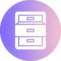 Filing cabinet with open door Vector Icon