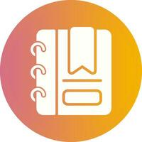 Writing pad with bookmark Vector Icon