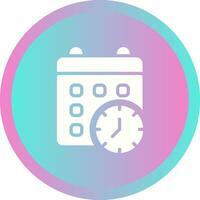 Calender Clock Vector Icon