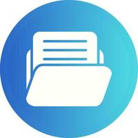 Document with folder Vector Icon