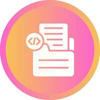 Document Insert Code Vector Icon