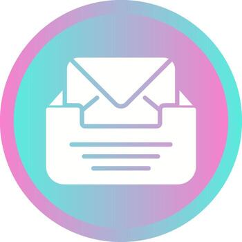 Inbox with envelope Vector Icon