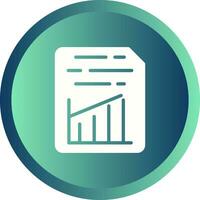 Document Insert Graph Vector Icon