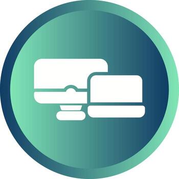 ordenador portátil con escritorio comput vector icono