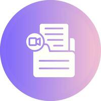 Document Insert Video Vector Icon