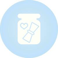 Love letter in a bottle Vector Icon