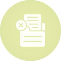 Document Rejected Vector Icon