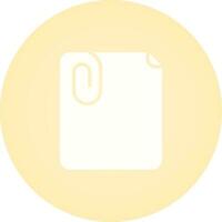 Paperclip with paper Vector Icon