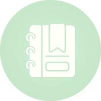 Writing pad with bookmark Vector Icon