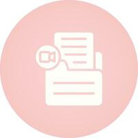 Document Insert Video Vector Icon