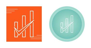 Checked Bar Graph Vector Icon