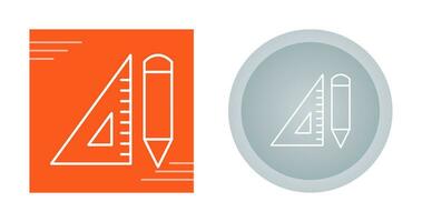 Pencil and Set Square Vector Icon