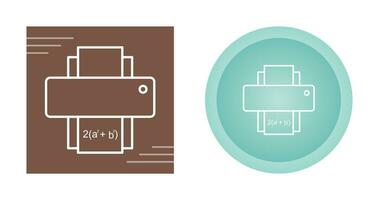 Print Math Sheet Vector Icon